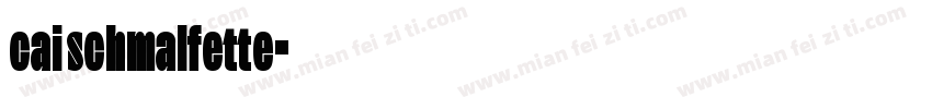 cai schmalfette字体转换